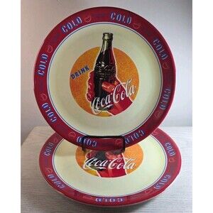 2 Vintage Gibson Drink‎ Coca Cola Plates